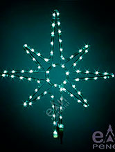 Фигурные световые изделия из дюралайта "Звезда белые светодиодные (LED) лампы (новинка)" 60 см м